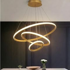 Đèn chùm hiện đại - Thả LED 3 Vòng, thân vàng xước - Giá Rẻ TDC-188V