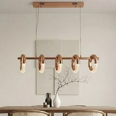 Đèn thả LED Nghệ Thuật 5 Bóng Hình Vòng Tròn Hoa Tai TDC-2017