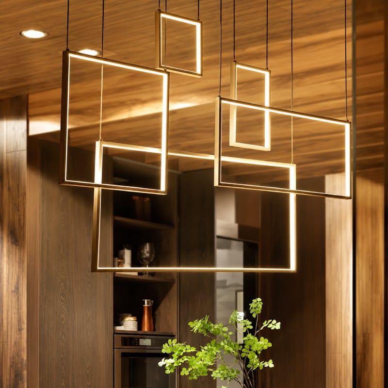 Đèn thả Led ô vuông hiện đại DT-50