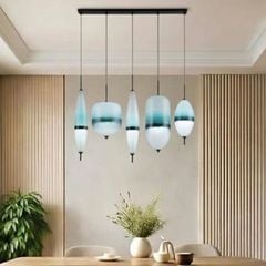 Đèn thả nhà bếp-bàn ăn cao cấp, thả chụp chao đá sứ màu xanh ngọc Nghệ Thuật SBA-68