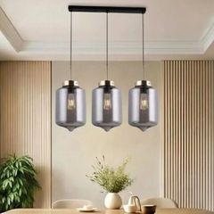 Đèn thả nhà bếp-bàn ăn giá rẻ, thả chụp thủy tinh màu Khói SBA-61