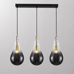 Đèn thả nhà bếp - bàn ăn, thả thủy tinh giọt nước màu khói TDC-39