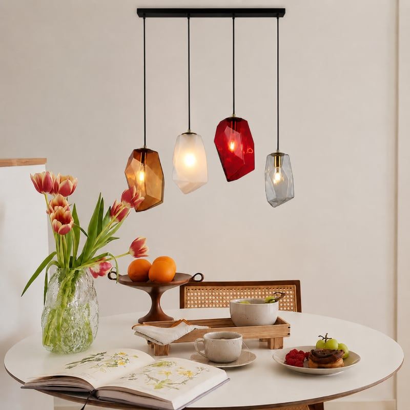Đèn thả nhà bếp-bàn ăn thủy tinh Khối Thiên Thạch TDC-63