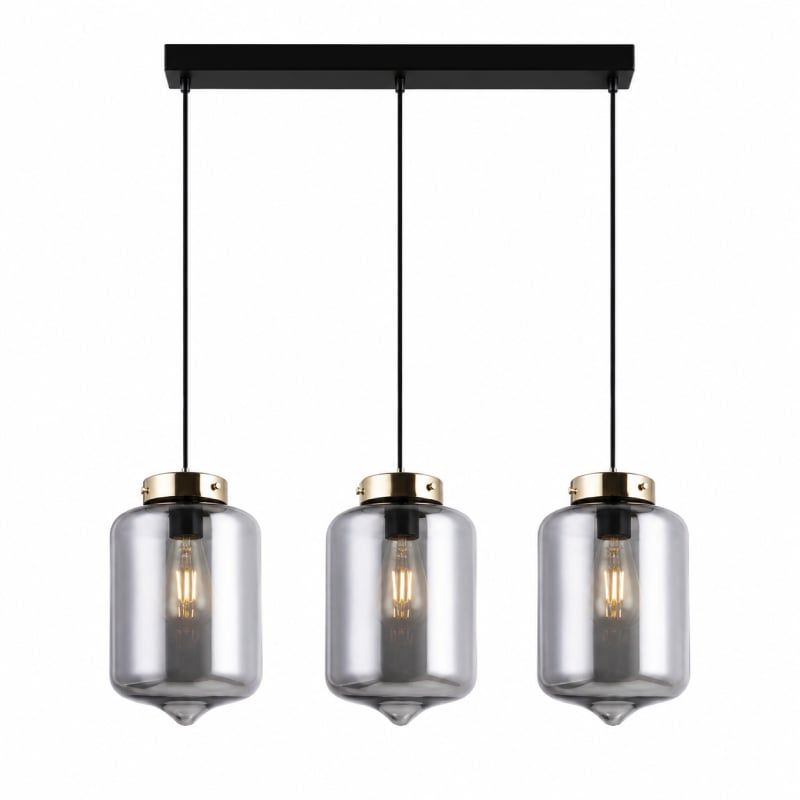 Đèn thả nhà bếp-bàn ăn thủy tinh màu Khói TDC-61