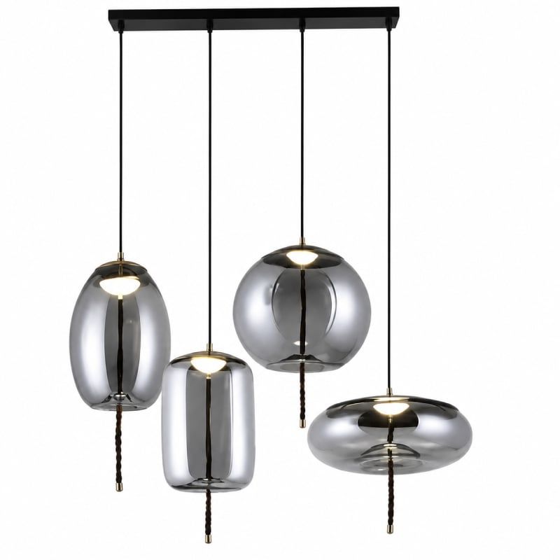 Đèn thả nhà bếp-bàn ăn thủy tinh màu Khói TDC-64