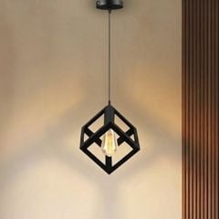 Đèn thả sắt giá rẻ, hình khối vuông TDC-04