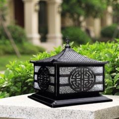 Đèn trụ cổng - hàng rào gang đúc, giá rẻ, thiết kế cổ điển DTC-17