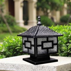 Đèn trụ cổng - hàng rào gang đúc, giá rẻ, thiết kế cổ điển DTC-19