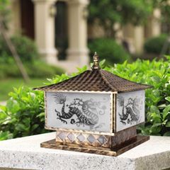 Đèn trụ cổng - hàng rào giá rẻ, thiết kế cổ điển DTC-36