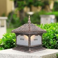 Đèn trụ cổng - hàng rào nhôm đúc cao cấp, thiết kế cổ điển DTC-68N