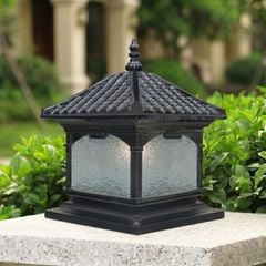 Đèn trụ cổng - hàng rào nhôm đúc cao cấp, thiết kế cổ điển DTC-65Đ