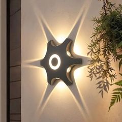 Đèn tường Led hiện đại ngoài trời, hắt 6 hướng VNT-373