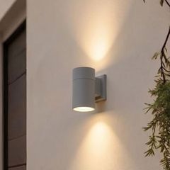 Đèn tường Led hiện đại ngoài trời  kiểu trụ màu xám, hắt 1 đầu VNT-369X