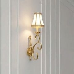 Đèn vách đồng nguyên chất, chao thiết kế VD-233