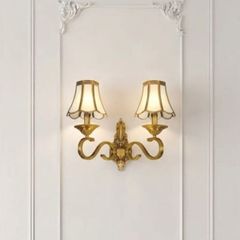 Đèn vách đồng nguyên chất, chao thiết kế VD-241