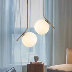 Đèn thả decor - thiết kế moonlight, khung kim loại si vàng đồng cao cấp TDC-81