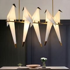Đèn chùm hiện đại - thiết kế khung kim loại kiểu ngang cao cấp, 5 chim hạc nghệ thuật TDC-1191