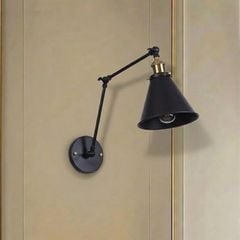 Đèn gắn tường decor, thiết kế chao sắt cụp, thân gấp khuỷu linh hoạt VDC-536