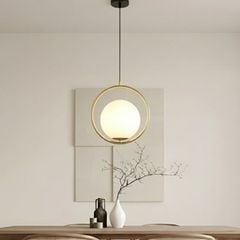 Đèn thả decor - thiết kế moonlight, khung kim loại si vàng đồng cao cấp TDC-85