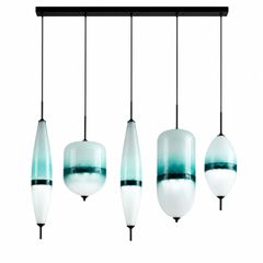 Đèn thả nhà bếp-bàn ăn cao cấp, thả chụp chao đá sứ màu xanh ngọc Nghệ Thuật SBA-68