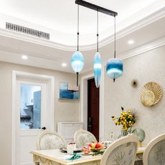 Đèn thả nhà bếp-bàn ăn cao cấp, thả chụp chao đá sứ màu xanh ngọc Nghệ Thuật SBA-68