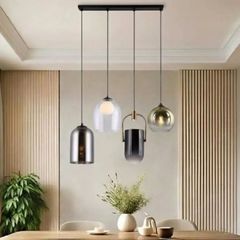 Đèn thả nhà bếp-bàn ăn giá rẻ, thả chụp thủy tinh phối màu Nghệ Thuật SBA-62