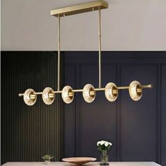 Đèn chùm hiện đại - thiết kế thả ngang - vòng đá phale cao cấp TDC-242