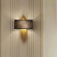 Đèn gắn tường decor,  chao vải phối kim loại thiết kế nghệ thuật  VDC-530