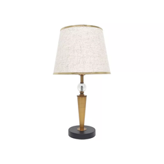 Đèn bàn chụp vải, thân kim loại phối Phale nghệ thuật DB-717