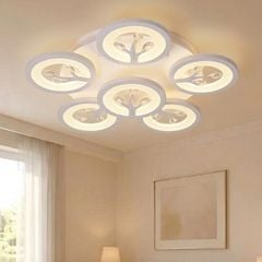 Đèn ốp trần hiện đại, thiết kế hình bông hoa, đính phale nghệ thuật OT-066
