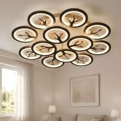 Đèn ốp trần hiện đại, thiết kế hình bông hoa, đính phale nghệ thuật OT-066
