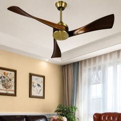 Quạt trần 3 cánh gỗ cao cấp, phong cách tối giản QT-76
