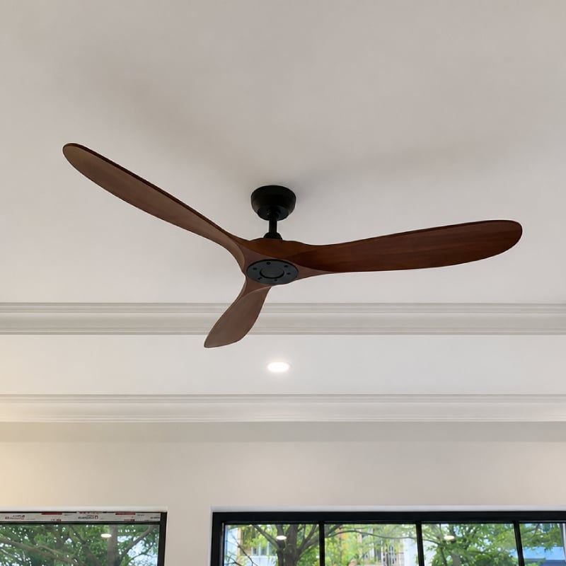 Quạt trần 3 cánh gỗ cao cấp, thiết kế Retro QT-184