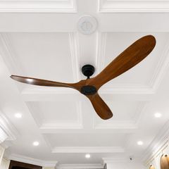 Quạt trần 3 cánh gỗ cao cấp, thiết kế Retro QT-184