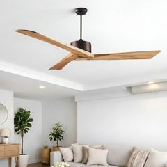 Quạt trần 3 cánh gỗ, thiết kế hiện đại  QT-140