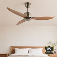 Quạt trần 3 cánh nhựa giả gỗ, thiết kế hiện đại QT-37