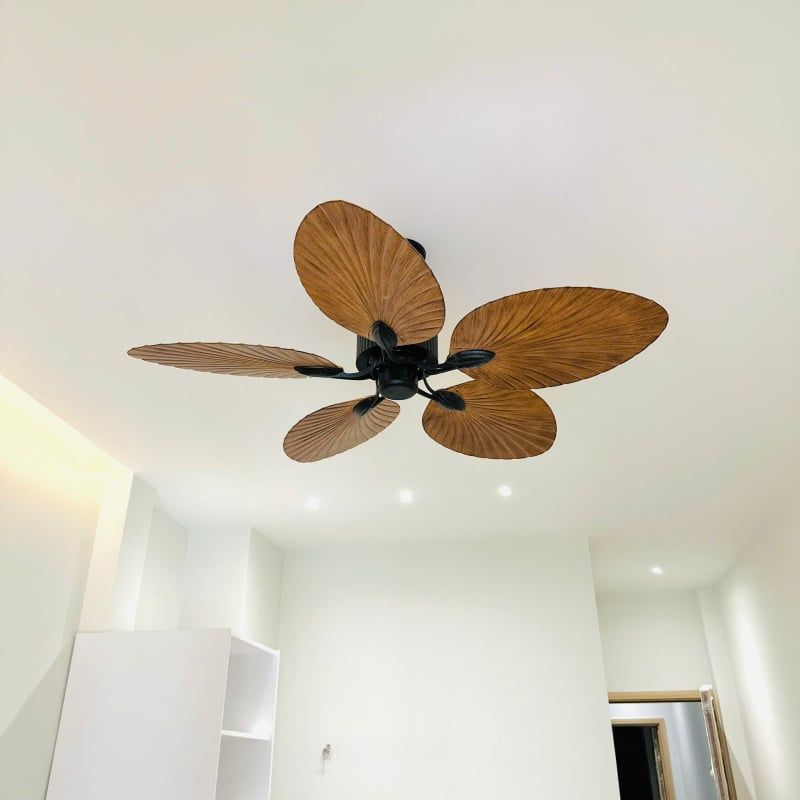 Quạt trần 5 cánh thiết kế hình lá phong cách cổ điển QT-104