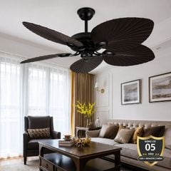 Quạt trần 5 cánh thiết kế hình lá phong cách cổ điển QT-259