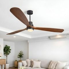 Quạt trần đèn, 3 cánh gỗ, thiết kế hiện đại QT-169