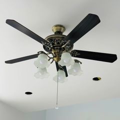 Quạt trần đèn, 5 cánh gỗ, thiết kế cổ điển QT-137