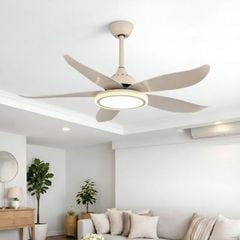 Quạt trần đèn, 5 cánh nhựa, thiết kế hiện đại QT-160