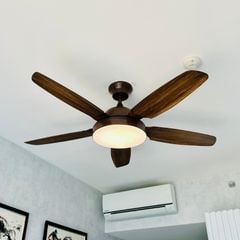 Quạt trần đèn, 5 cánh nhựa, thiết kế hiện đại QT-161