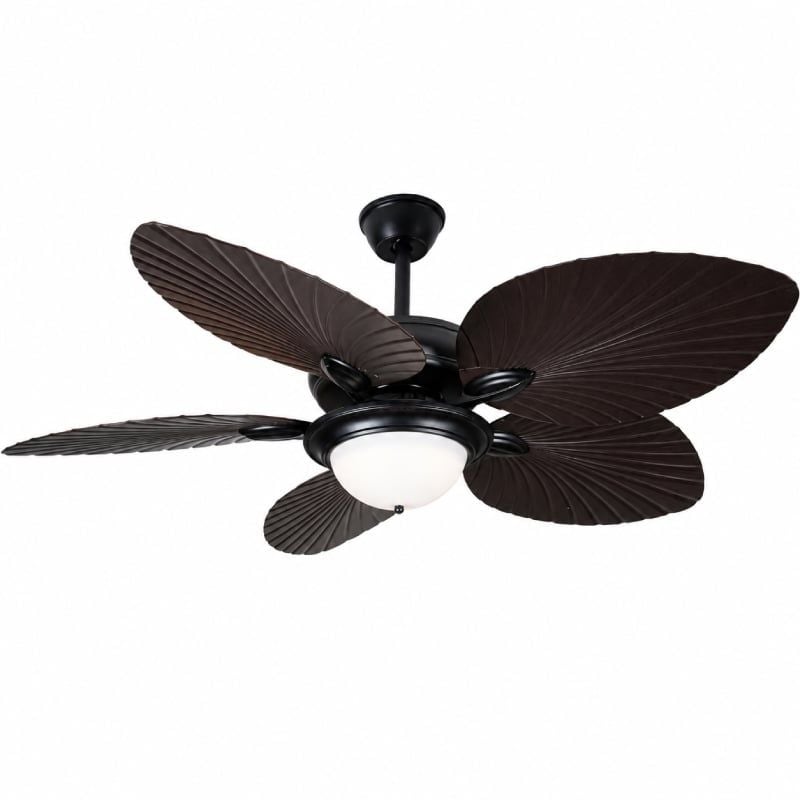 Quạt trần đèn 5 cánh thiết kế hình lá phong cách cổ điển QT-258