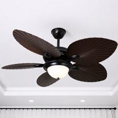 Quạt trần đèn 5 cánh thiết kế hình lá phong cách cổ điển QT-258