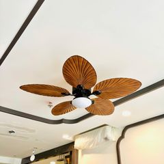 Quạt trần đèn 5 cánh thiết kế hình lá phong cách cổ điển QT-92