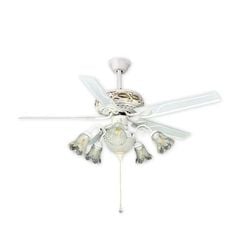 Quạt trần đèn 5 cánh trắng, thiết kế tân cổ điển sang trọng QT-78