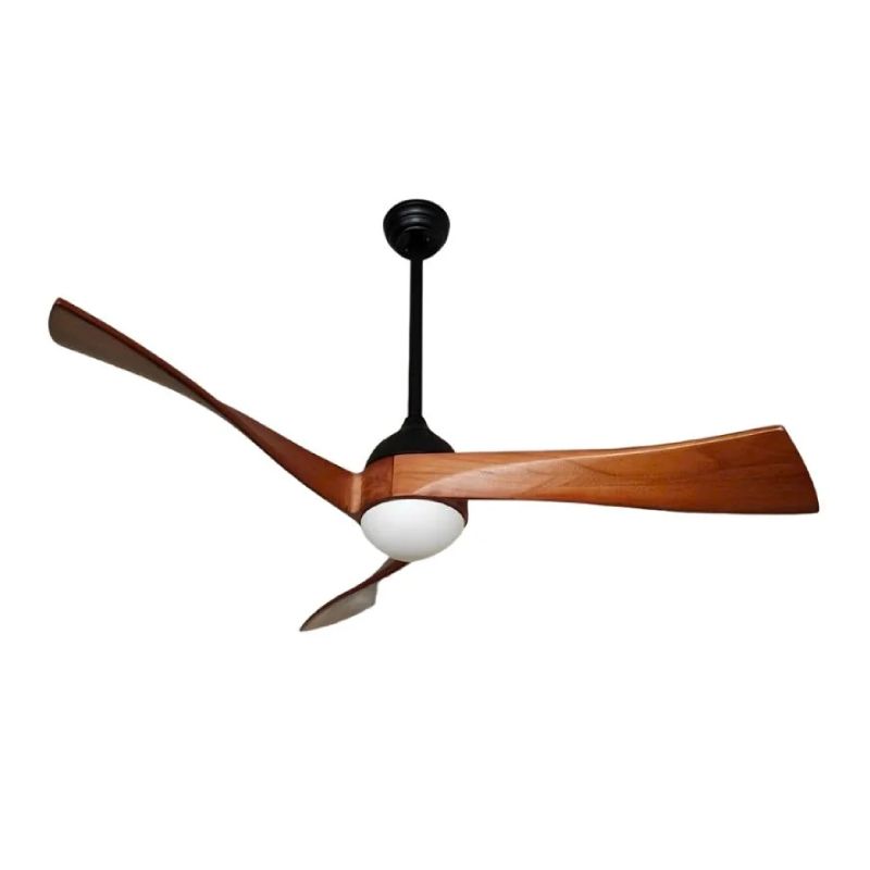 Quạt trần đèn cánh gỗ màu nâu trầm sang trọng QT-52