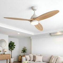 Quạt trần đèn, cánh gỗ, thiết kế hiện đại  QT-109T
