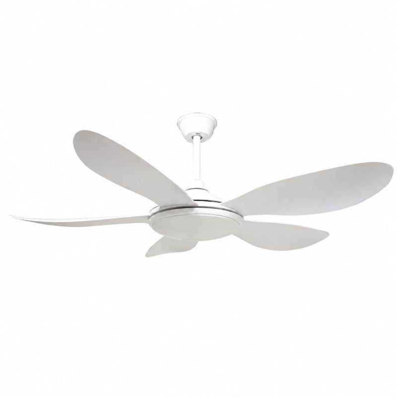 Quạt trần đèn cánh nhựa trắng thiết kế đơn giản hiện đại QT-196
