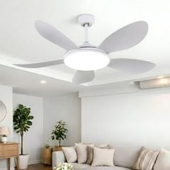 Quạt Trần Đèn, Cánh Nhựa Trắng, Thiết Kế Đơn Giản Hiện Đại QT-196